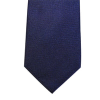 Navy Blue Solid Silk Tie