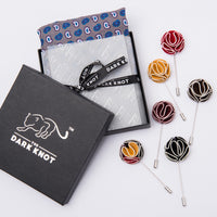 Hand Made Linen Pocket Square & Lapel Flowers