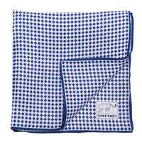 Blue Checkered Linen Pocket Square