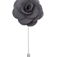 Grey lapel flower