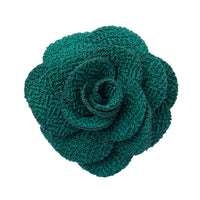 Green lapel flower