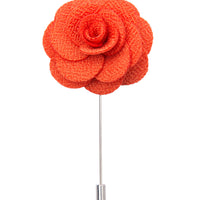 Orange lapel flower