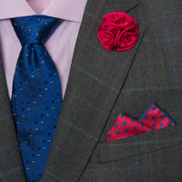 Three Ties, Pocket Squares and Lapel Flowers Starter Kit