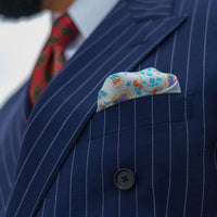 Cream Paisley Silk Pocket Square