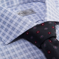 Grey Abstract Silk Tie