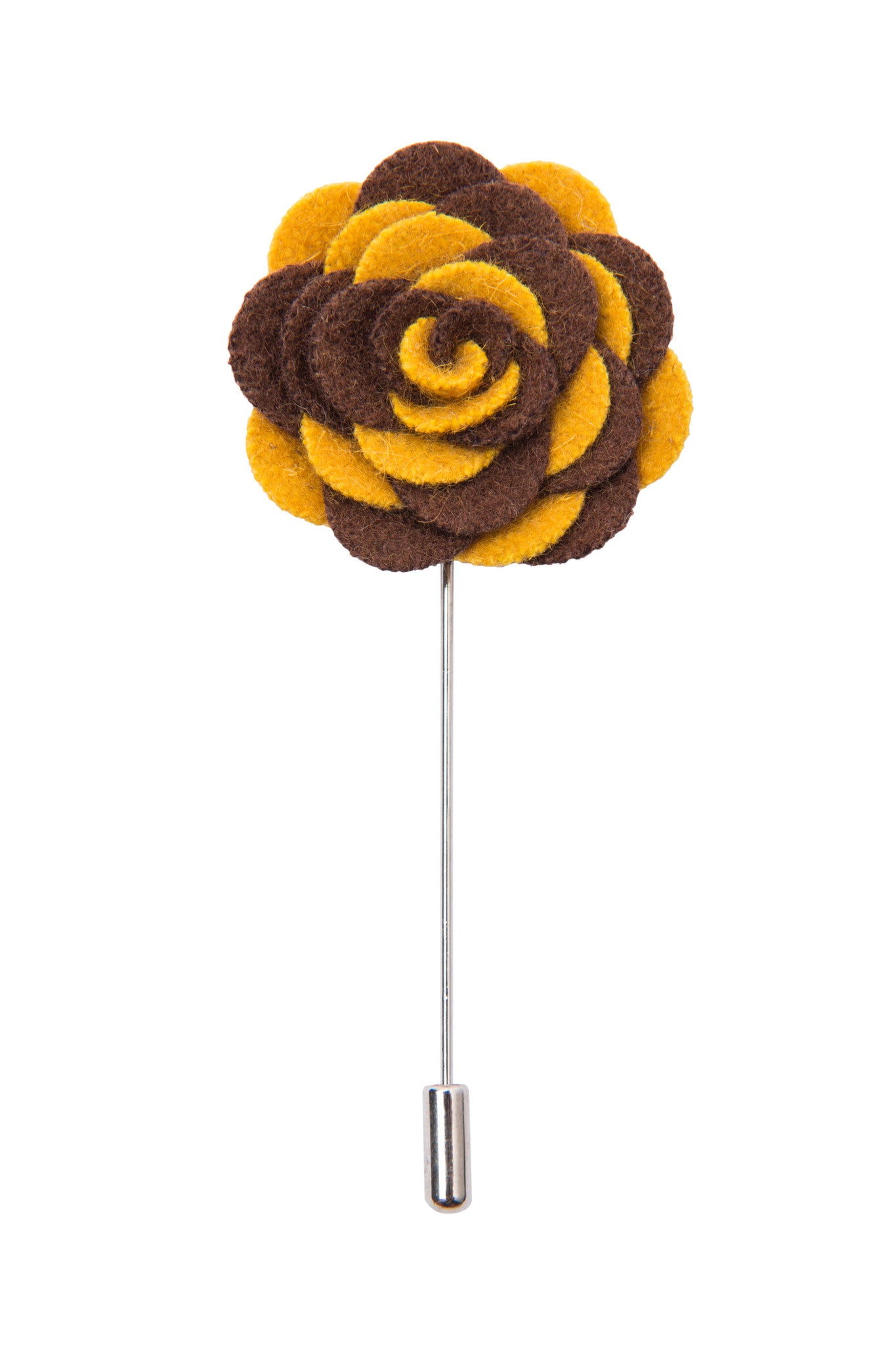 Washington Lapel Flower Brown Yellow The Dark Knot Washington Lapel Flower Brown Yellow The Dark Knot