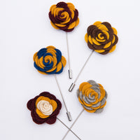 Multicolored lapel flowers