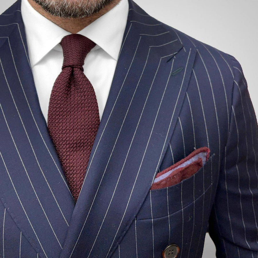 Burgundy Grenadine Silk Tie