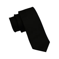 Skinny Black Silk Tie