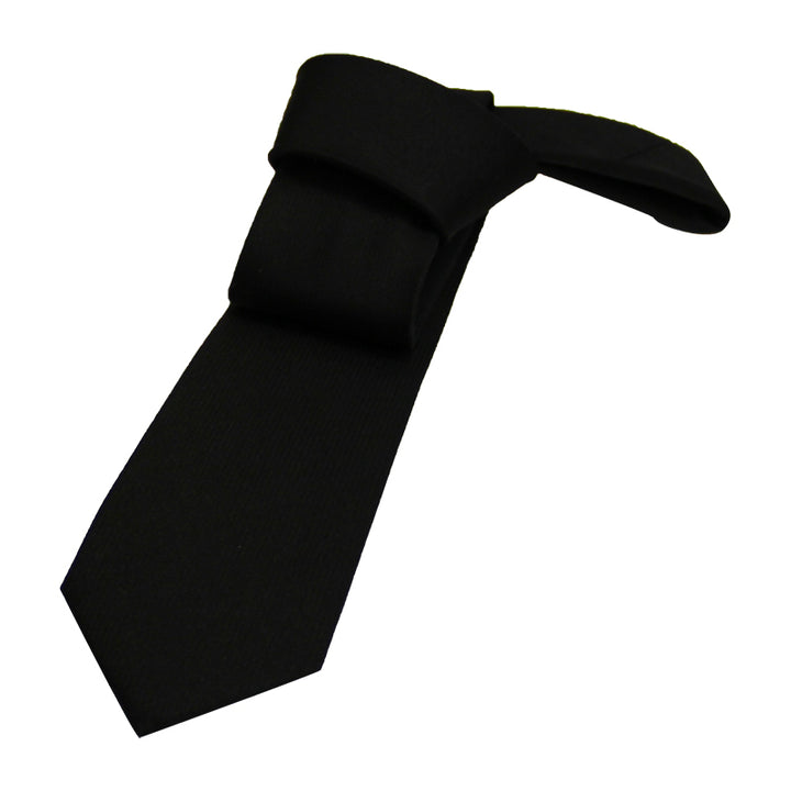 Skinny Black Silk Tie