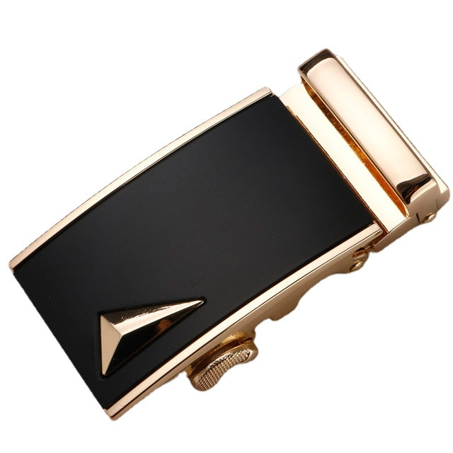 Black Onyx & Gold Belt Buckle