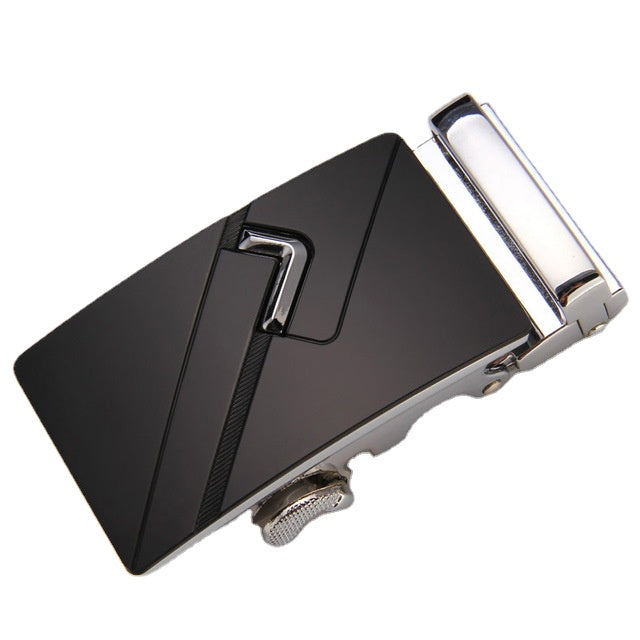 Black Onyx & Silver Belt Buckle 