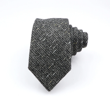 Grey Woolen Houndstooth Tie 