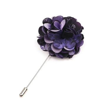 Purple, Lilac & Black Lapel Flower 