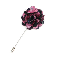 Pink & Navy Lapel Flower 