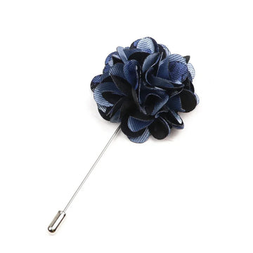 Light Blue, Black & Blue Lapel Flower