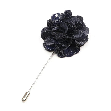 Grey, Black & Navy Lapel Flower 