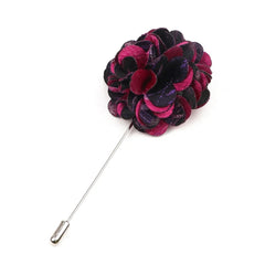Fuchsia, Black & Purple Lapel Flower