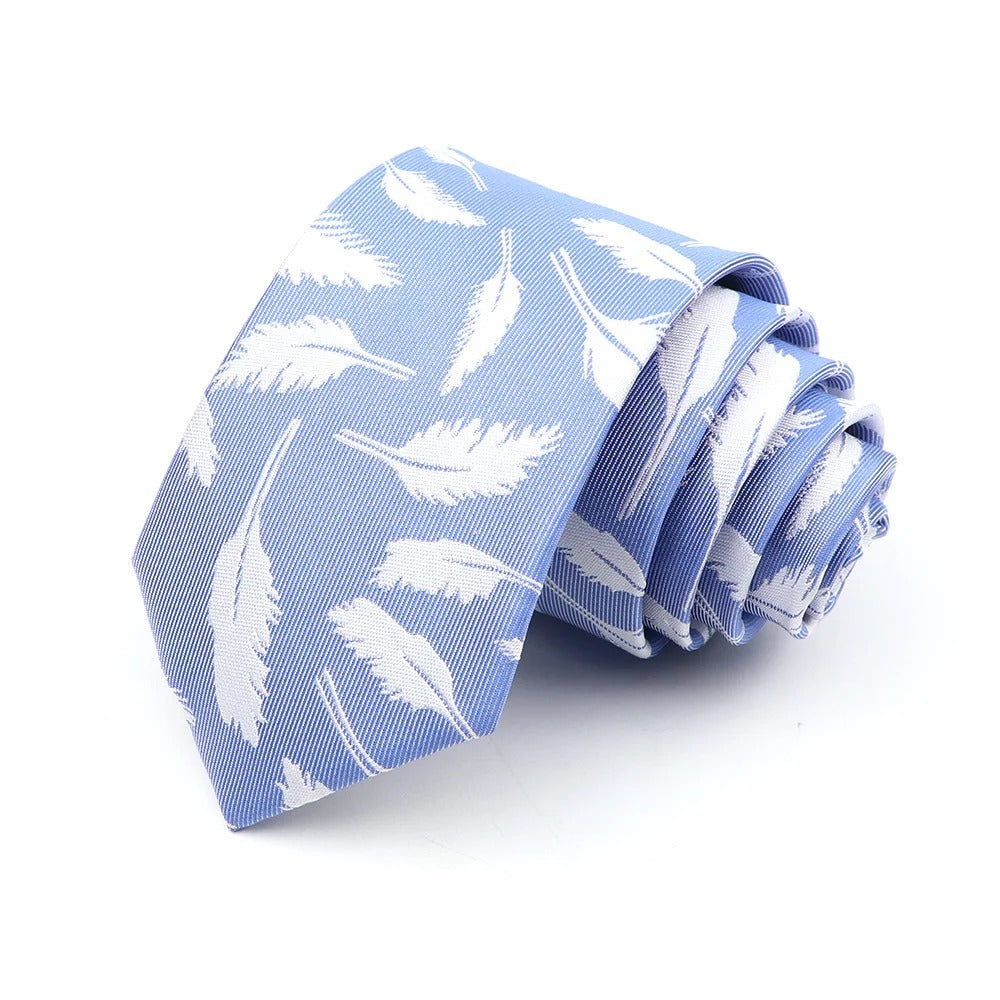 Blue & White Floral Tie 