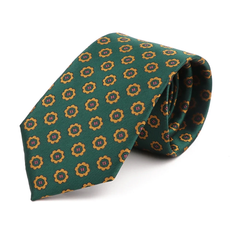 Green & Orange Medallion Tie
