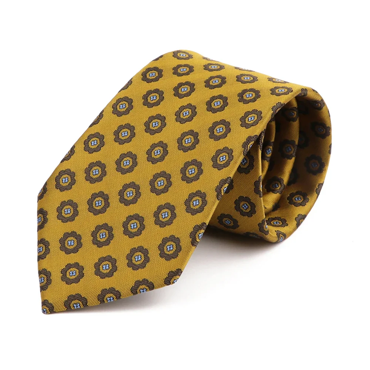 Mustard Yellow Medallion Tie