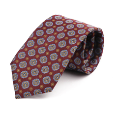 Burgundy & Orange Medallion Tie
