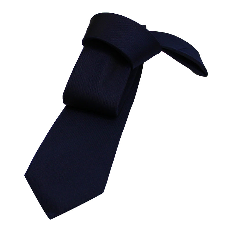 Skinny Navy Silk Tie