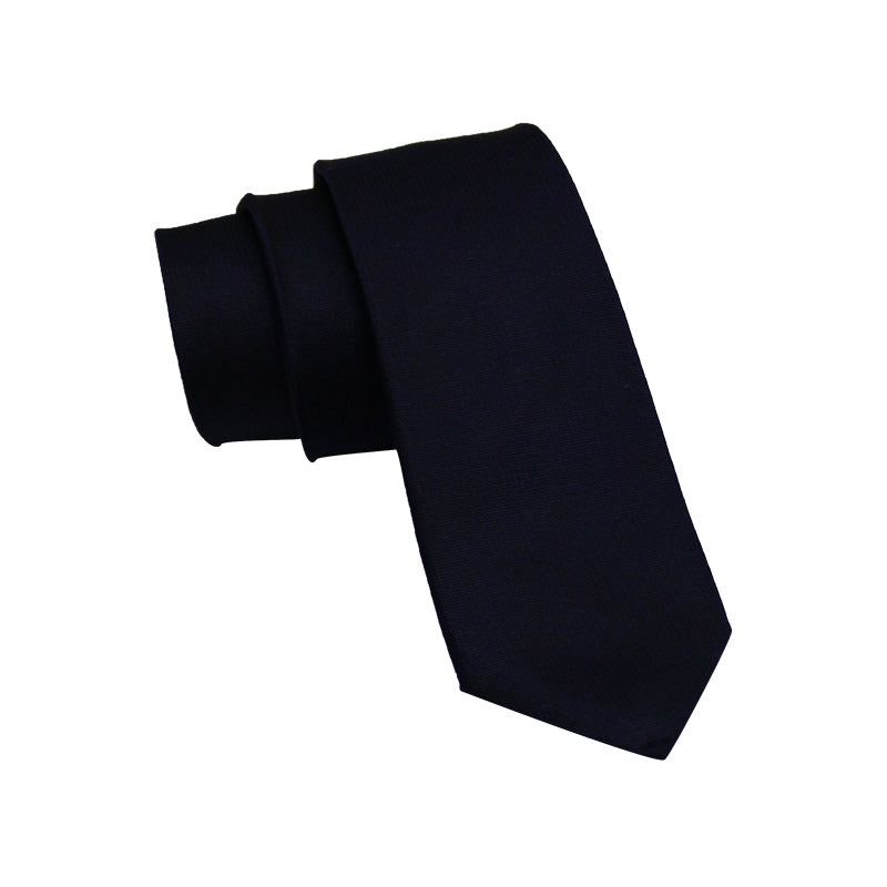 Deep Navy Skinny Silk Tie 