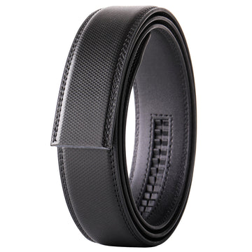 Black Houndstooth Leather Belt