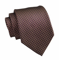 Purple & Gold Geometric Foulard Silk Tie