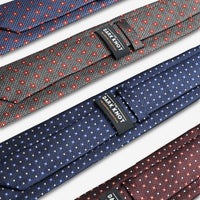 Geometric Foulard Patterned Silk Ties 