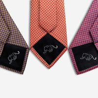 Geometric Foulard Patterned Silk Ties 