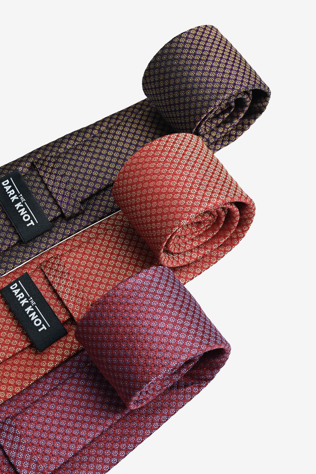 Geometric Foulard Patterned Silk Ties 