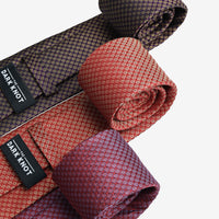 Geometric Foulard Patterned Silk Ties 