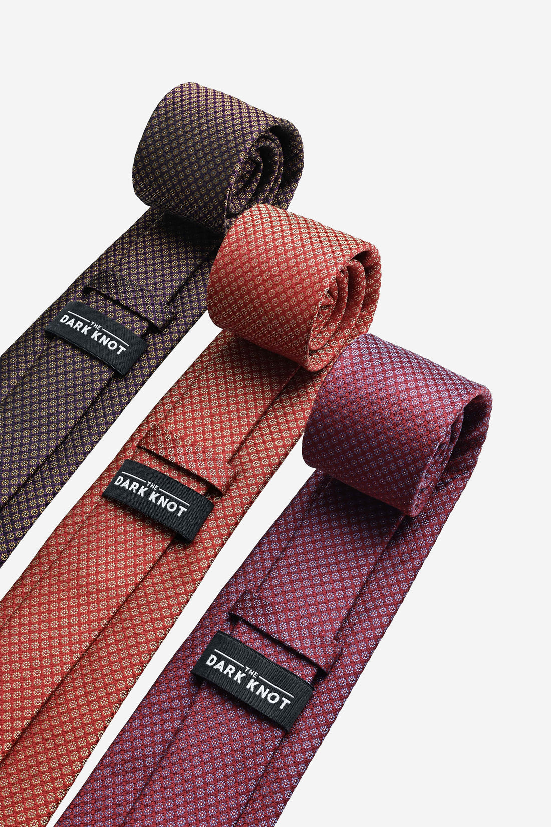 Geometric Foulard Patterned Silk Ties 