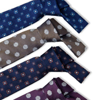 Geometric Foulard Silk Ties 