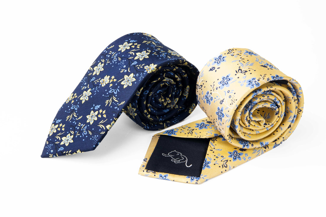 Floral Silk Ties | Wedding Floral Silk Ties 