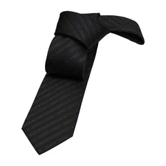 Grey Geometric Foulard Skinny Silk Tie 