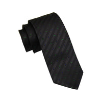 Grey Geometric Foulard Skinny Silk Tie 