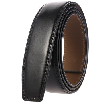 Black Leather Microadjustable Belt