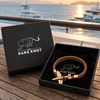 Tan & Gold Anchor Bracelet
