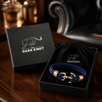Navy & Gold Anchor Bracelet