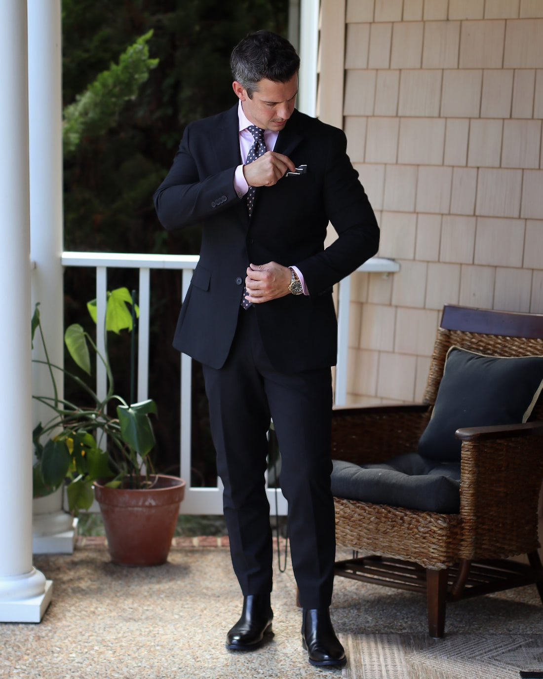 Grey & Pink Geometric Foulard Patterned Silk Tie 