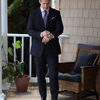 Grey & Pink Geometric Foulard Patterned Silk Tie 