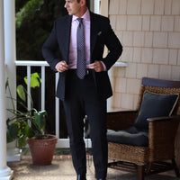 Grey & Pink Geometric Foulard Patterned Silk Tie 