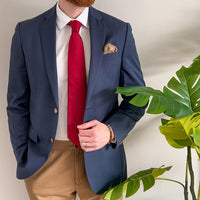 Solid Red Silk Tie