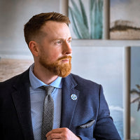 Skinny Grey Plaid Cotton Polyester Tie