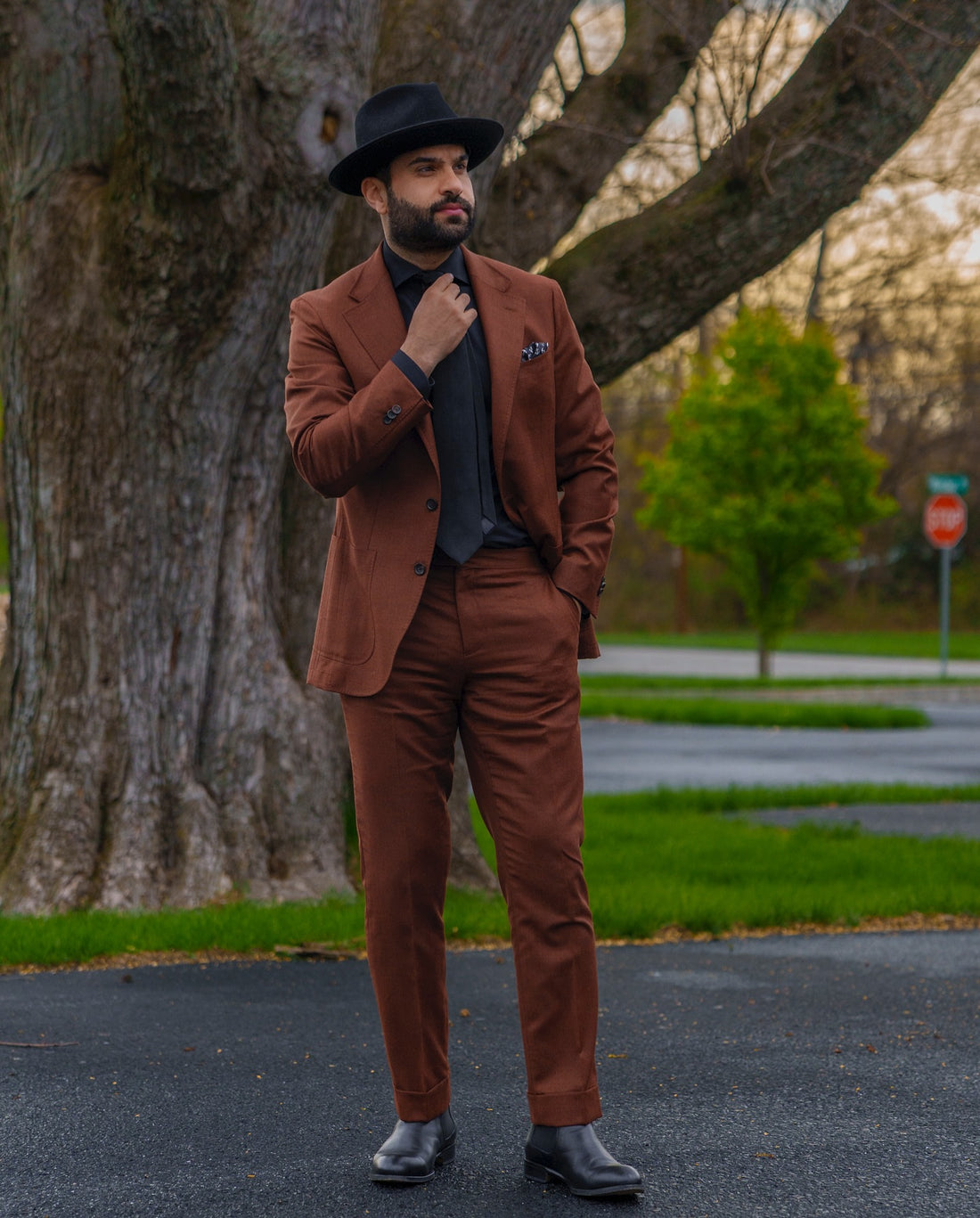 Black, White & Grey Anchor Silk Pocket Square 