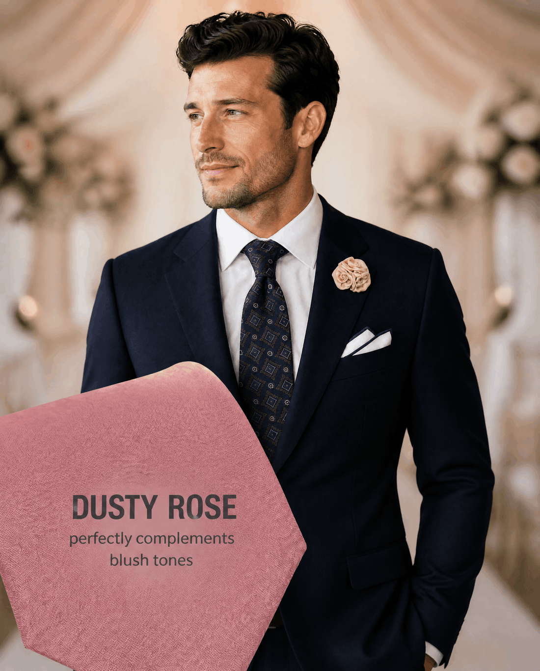 Dusty Rose Ties & Accessories Wedding Set