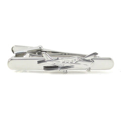 Silver airplane tie bar